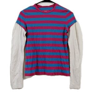 Tommy Hilfiger Blue‎ and Pink Long Sleeve Tee
